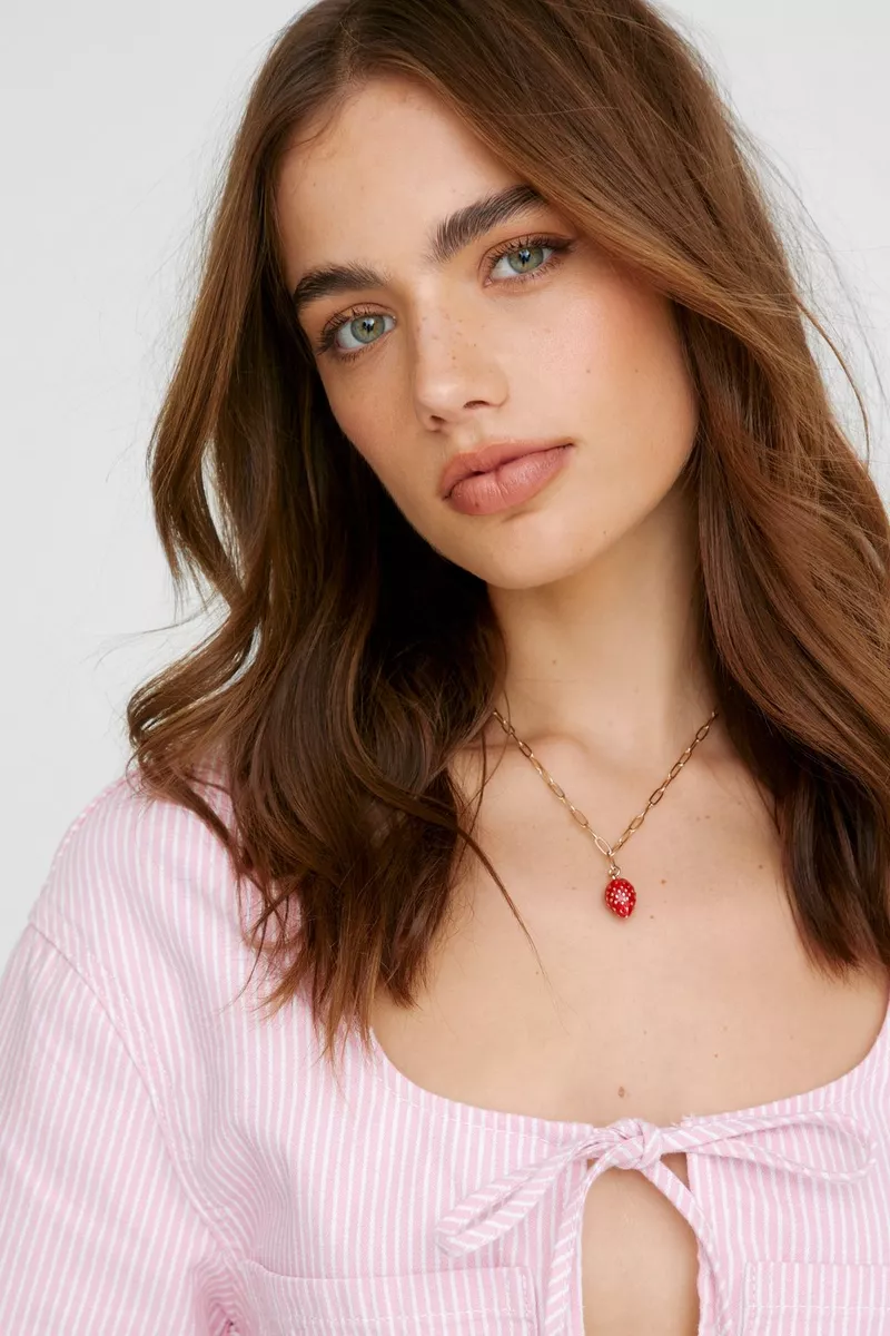 Strawberry Charm Chain Necklace