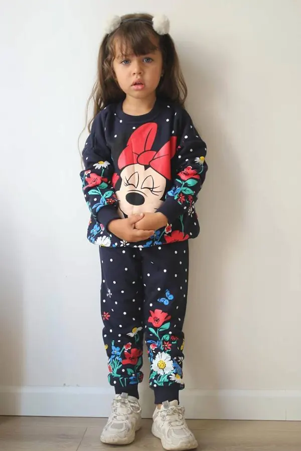 Mickey Mouse Çiçekli Takım