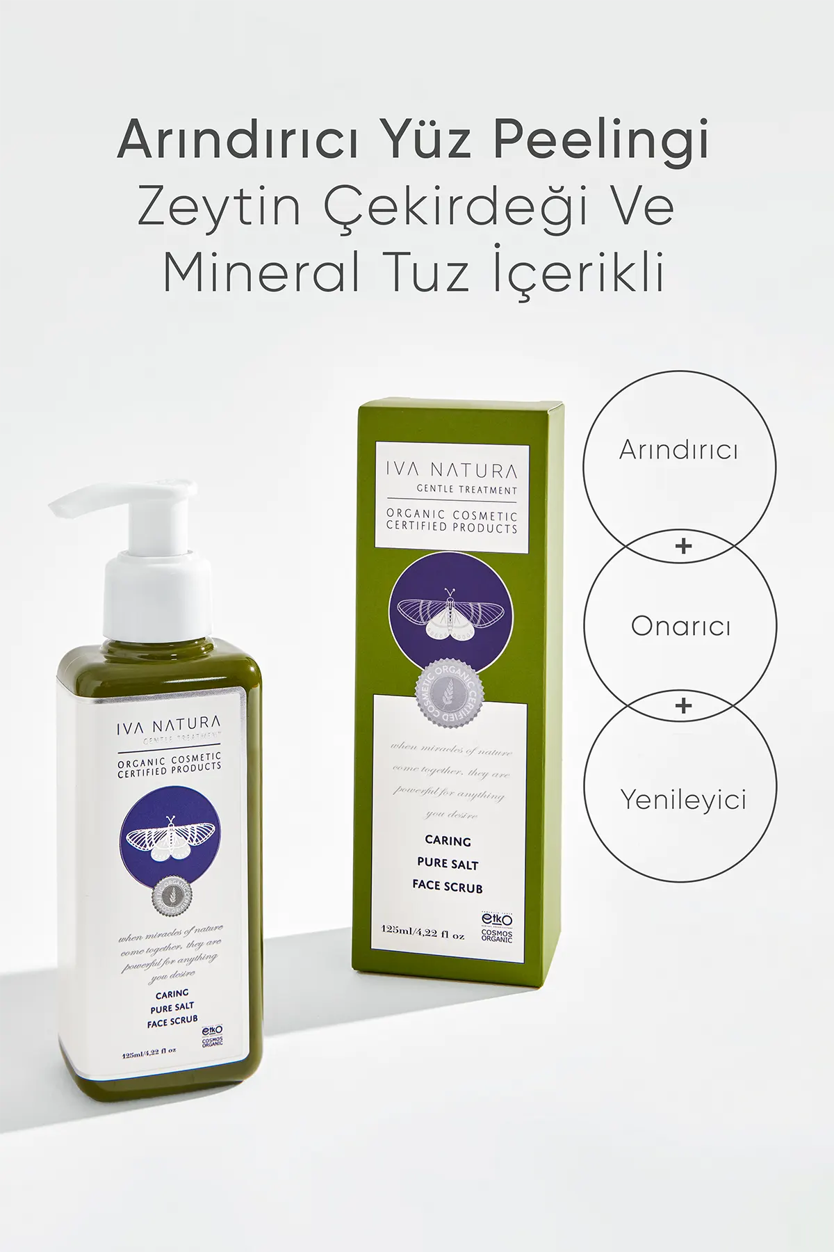 Arındıcı Yüz Peeling Zeytin Çekirdeği Ve Mineral Tuz İçerikli