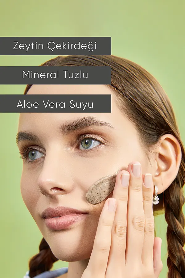 Arındıcı Yüz Peeling Zeytin Çekirdeği Ve Mineral Tuz İçerikli