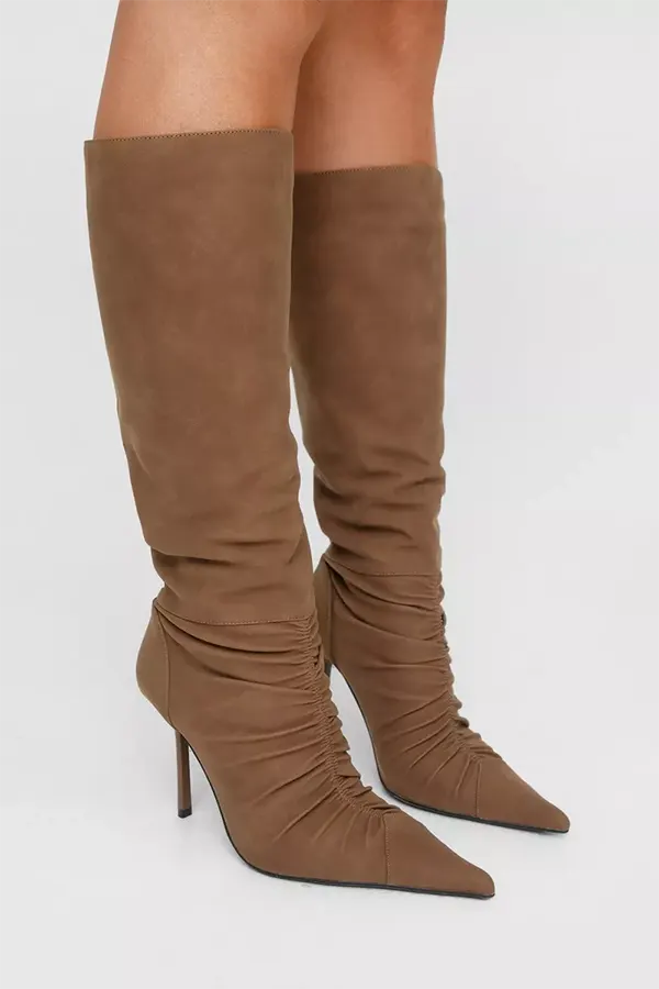 Pointed Toe Knee High Boots